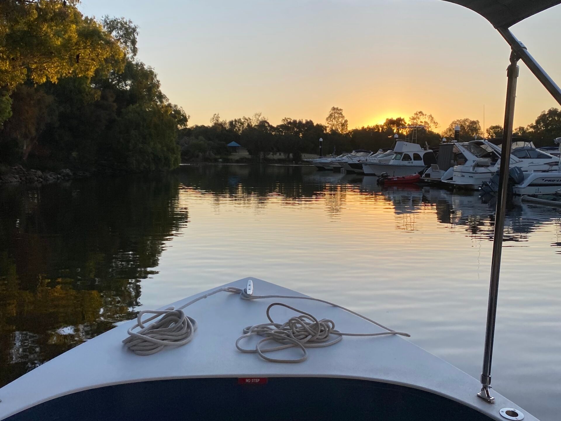 Sunset from the boat